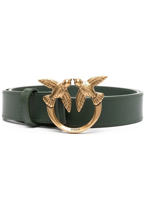 PINKO Love Birds leather belt - Green