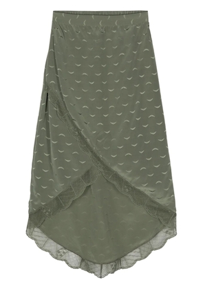 Zadig&Voltaire Jeudie logo-print midi skirt - Green