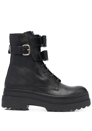 RED(V) bow-detail platform boots - Black