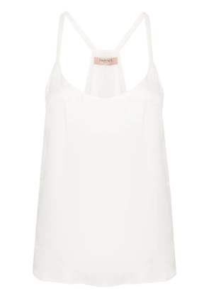 TWINSET V-neck racerback tank top - Neutrals