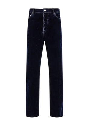 Ferragamo five-pocket logo patch trousers - Blue