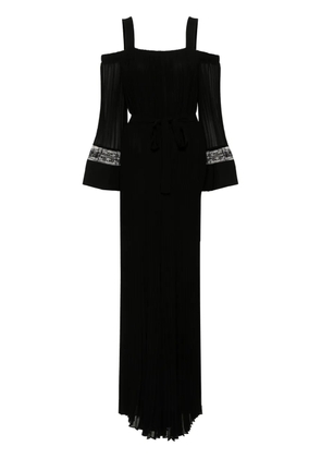 TWINSET pleated georgette-crepe jumpsuit - Black