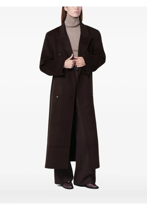 Almada Label double-breasted coat - Brown