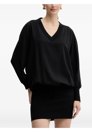 PINKO V-neck ribbed mini dress - Black