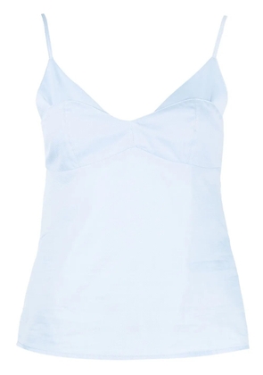 Patrizia Pepe Double-Cup sleeveless top - Blue