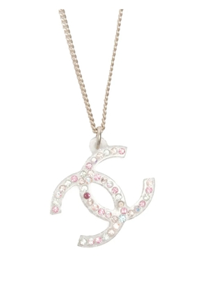 CHANEL Pre-Owned 2012 CC-mark rhinestone necklace - Silver