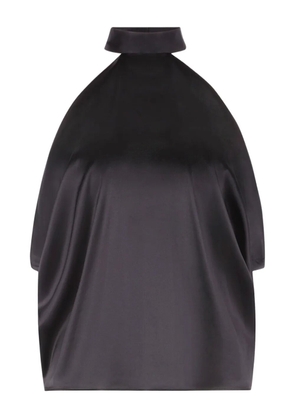 Nina Ricci halterneck satin blouse - Black