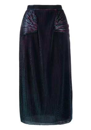 Marco De Vincenzo metallic sheen pleated skirt - Blue