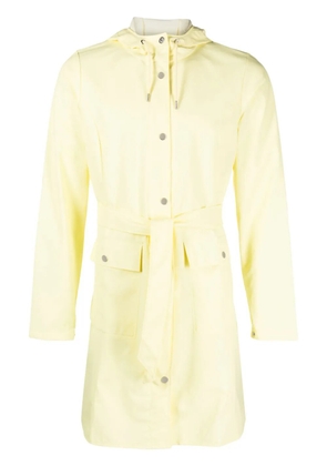 Rains long-sleeve drawstring raincoat - Yellow