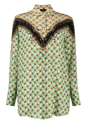 ETRO graphic-print long-sleeve shirt - Green