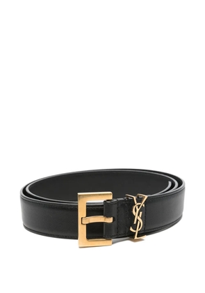 Saint Laurent logo-detail buckle belt - Black