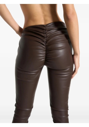 Manière De Voir Clara asymmetric-waistband leggings - Brown