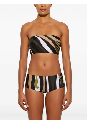 PUCCI Marmo-print bikini top - Green