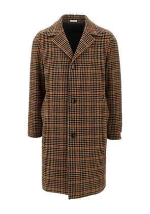 BRERAS MILANO checked single-breasted coat - Brown