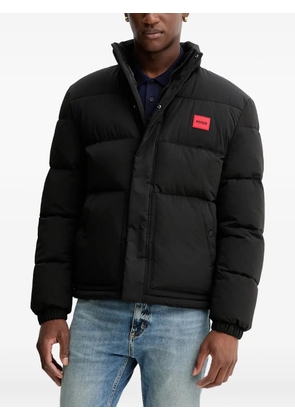 HUGO logo-detail quilted jacket - Black