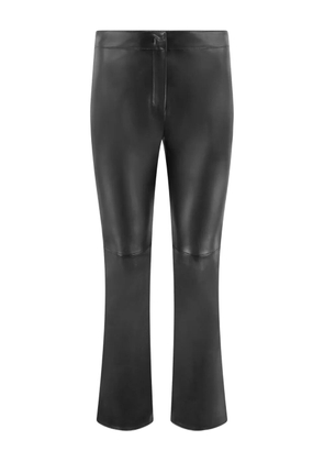 Max Mara leather-effect trousers - Black