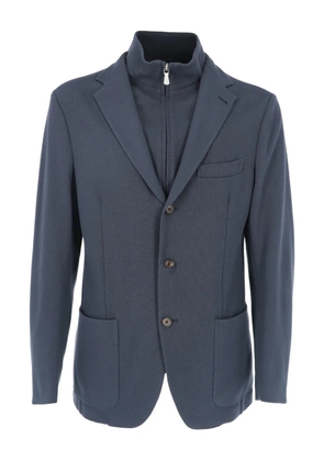 Eleventy zip buttons blazer - Blue