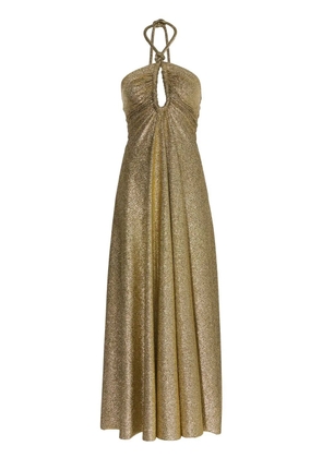 Proenza Schouler metallic-effect jersey halterneck dress - Gold
