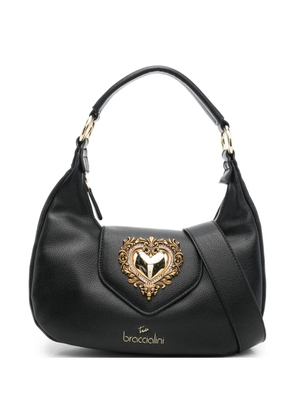 Braccialini heart-appliqué shoulder bag - Black