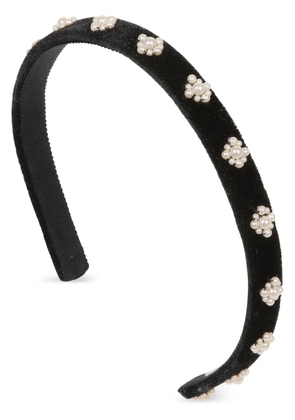Jennifer Behr Maggie pearl-embellished headband - Black