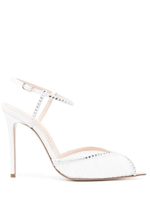 Andrea Wazen 105mm Katy pumps - White