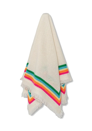 FROM FUTURE striped fringed scarf - Neutrals