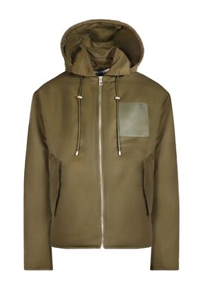 LOEWE hooded front-patch jacket - Green