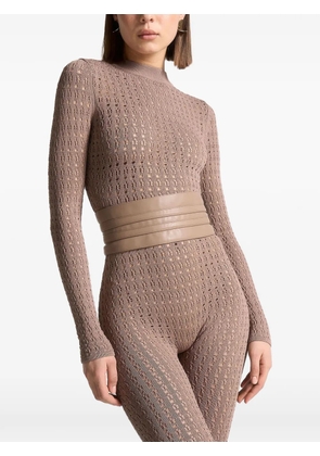 Manière De Voir Chantal detachable-belt jumpsuit - Neutrals