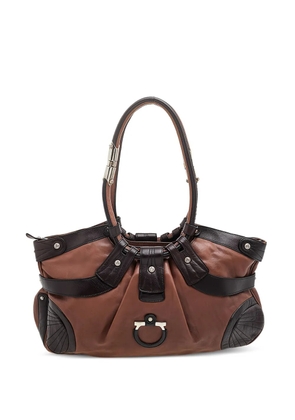 Ferragamo Pre-Owned Gancini leather shoulder bag - Brown