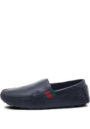 Gucci Pre-Owned Web-detailed loafers - Blue