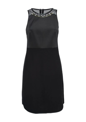 Rebecca Taylor mesh embellished neckline mini dress - Black