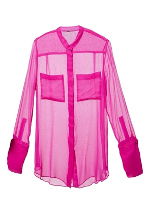 Adam Lippes pre-owned silk button-front shirt - Pink