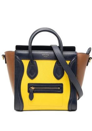 Celine Pre-Owned 2014 Nano Tricolor Leather Luggage Tote satchel - Multicolour