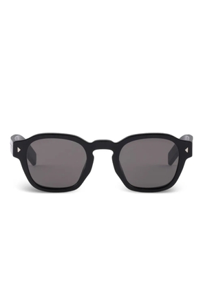 Prada Eyewear logo-plaque geometric-frame sunglasses - Black