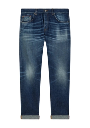 DONDUP logo-patch trousers - Blue