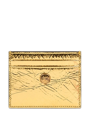 ETRO laminated leather card holder - Gold