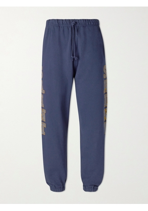 SAINT MXXXXXX - Saint College Logo-Print Cotton-Jersey Sweatpants - Men - Blue - S