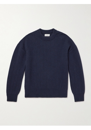 Oliver Spencer - Burley Ribbed Wool Sweater - Men - Blue - S