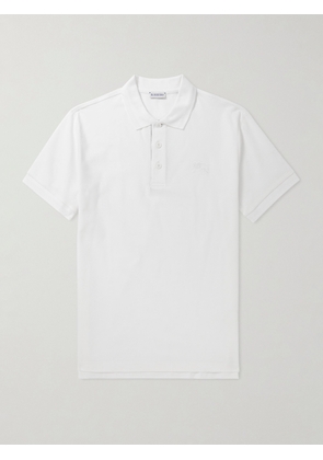 Burberry - EKD Logo-Embroidered Cotton-Piqué Polo Shirt - Men - White - S