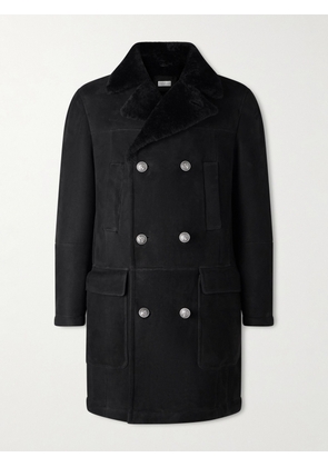 Brunello Cucinelli - Double-Breasted Shearling Coat - Men - Black - S