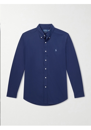 Polo Ralph Lauren - Logo-Embroidered Stretch-Cotton Poplin Shirt - Men - Blue - XS