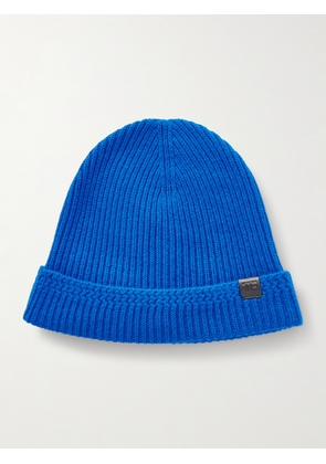 TOM FORD - Ribbed Cashmere Beanie - Men - Blue - M