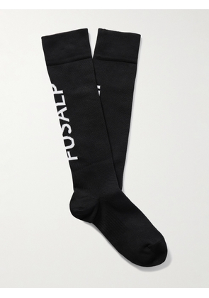 Fusalp - Pop II Logo-Jacquard Ribbed-Knit Ski Socks - Men - Black - M