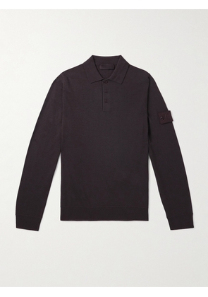 Stone Island - Logo-Appliquéd Wool Polo Shirt - Men - Brown - S