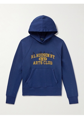 Polo Ralph Lauren - Printed Cotton-Blend Jersey Hoodie - Men - Blue - XS