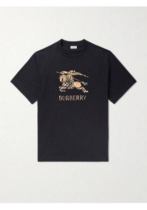 Burberry - Logo-Print Cotton-Jersey T-Shirt - Men - Black - XS