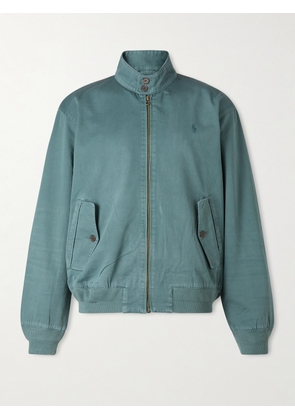 Polo Ralph Lauren - Bedford Logo-Embroidered Cotton-Twill Bomber Jacket - Men - Green - S