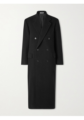 Auralee - Double-Breasted Wool Coat - Men - Black - 3