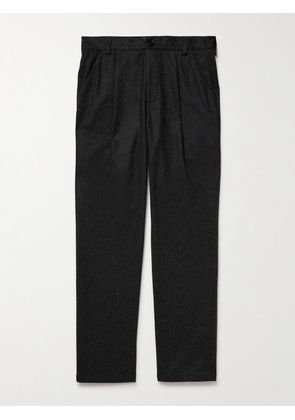 Oliver Spencer - Morton Straight-Leg Pleated Cotton-Blend Suit Trousers - Men - Gray - UK/US 28