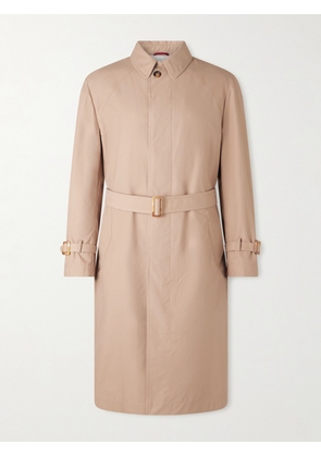 Brunello Cucinelli - Belted Cotton-Blend Trench Coat - Men - Brown - IT 46